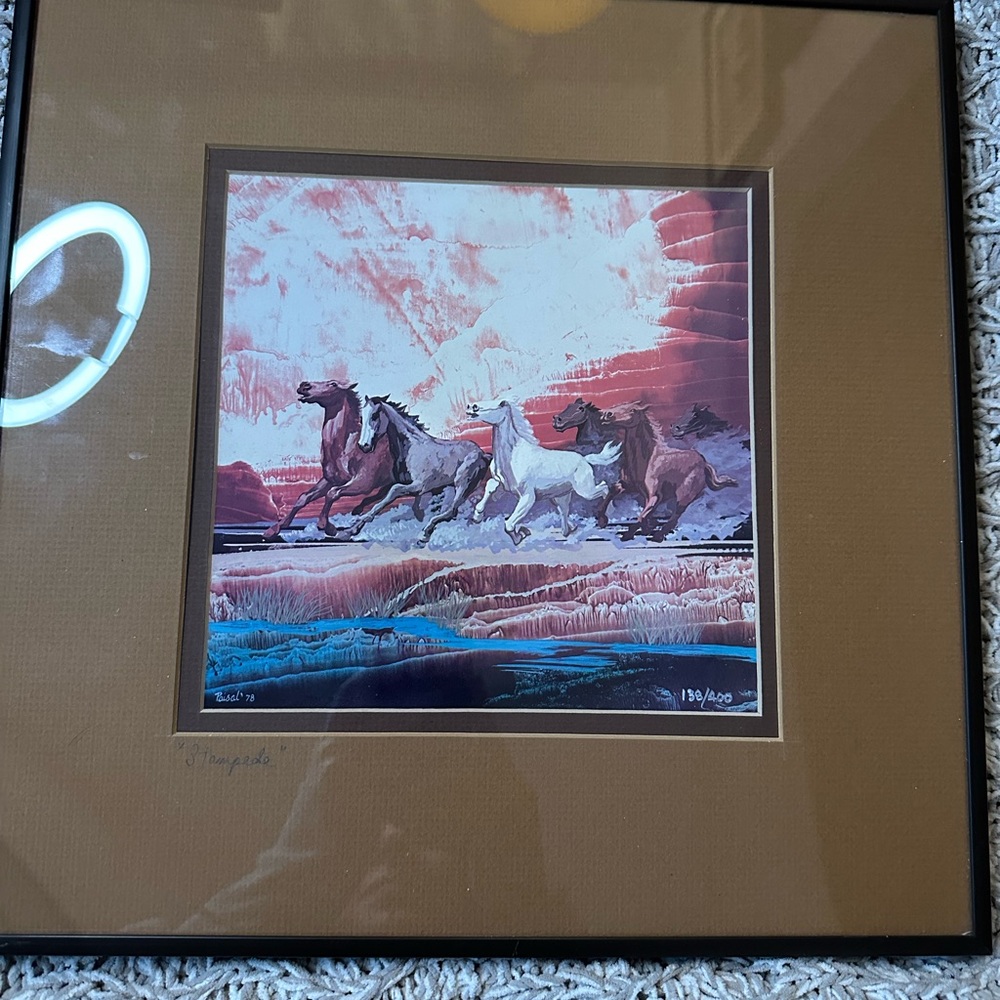 Wild Horses Framed Art Print - Stanpede by Paisal 1978